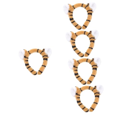 Baluue 5st Haarschmuck Für Die Party Tier-make-up-stirnband Katzen-stirnband Katzenohren Stirnband Für Erwachsene Fänger Tigerohren Für Erwachsene Kopfbedeckung Spa-stirnband Henne Coffee von Baluue