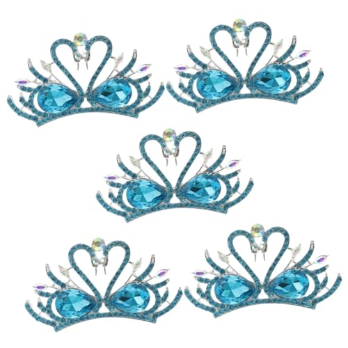 Baluue 5stücke Bridal Swan Crown Tiara Für Hochzeiten Damenkrone Aus Blauer Farbton Für Braut Und Brautjungfer Langlebig Und von Baluue