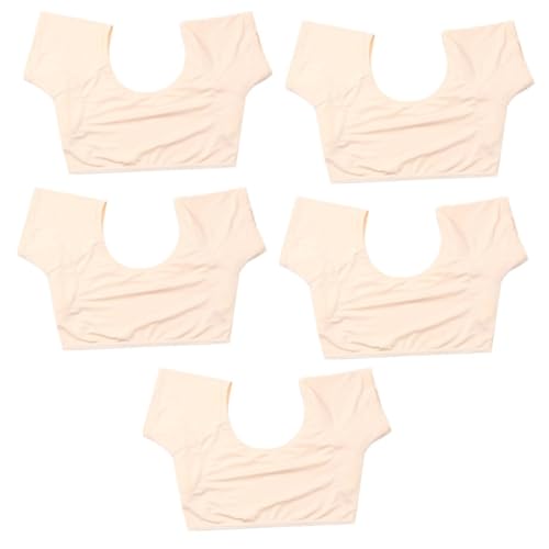 Baluue 5st Schweißpads Unter Den Achseln Frauen Yoga Weste Achselschweißschutz Kurzarmhemden Für Herren Bluse Damenwesten Unterwäsche Wiederverwendbares Achselpolster Unterarm Milchseide von Baluue