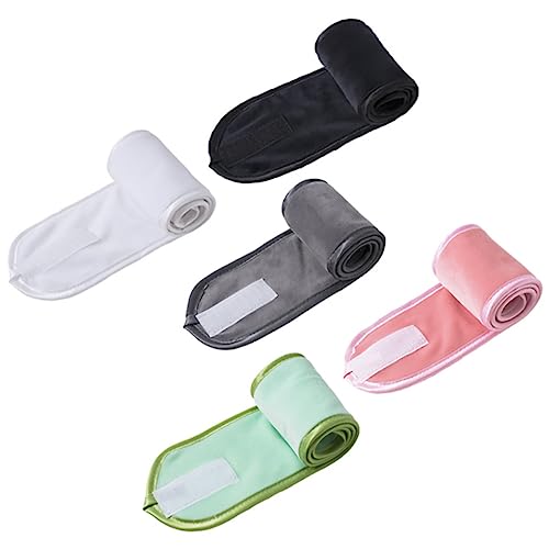 Baluue 5stücke Elastische Verstellbare Haarbänder Für Damen Für Gesichtspflege Und Sport Rutschfest Atmungsaktiv Verschiedenen Farben Erhältlich von Baluue