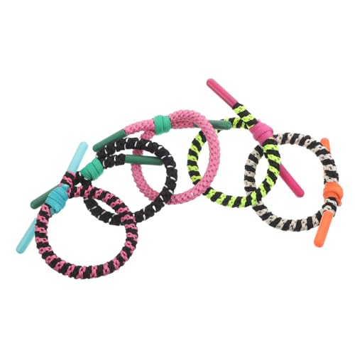 Baluue 5stücke Geflochtene Haargummis Für Mädchen Weiche Haarbänder Elastische Pferdeschwanzhalter Buntes Design Accessoires Zum Umwickeln von Baluue