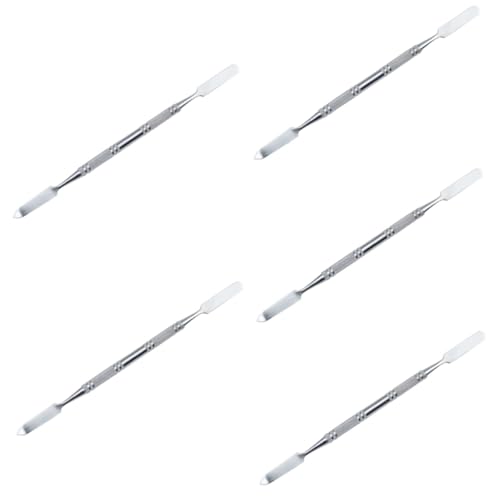 Baluue 5stücke Mischwerkzeug Für Kosmetik Druckverzierte Farbmodulation Bar Für Foundation Concealer Lidschatten Stylisches Langlebiges Mixing Tool Silber von Baluue