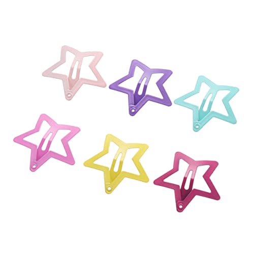 Baluue 6paar Bunte Fünfzackstern-haarspangen Für Mädchen Haarnadeln Und Clips Haaraccessoires Für Geburtstage Weihnachten Und Besondere Anlässe von Baluue