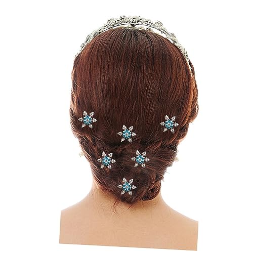 Baluue U Förmige Haarklammern Für Damen Mit Strass Verziert Schneeflocken Design Haarclips Ideal Für Hochzeiten Und Festliche Anlässe von Baluue