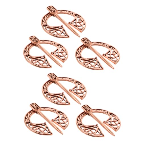 Baluue 6stücke Brosche Aus Legierung Vintage-anstecknadel Für Kleidung Umhangnadel Mittelalterlicher Schmuck Für Damen Und Herren von Baluue