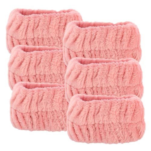 Baluue 6 Stück Saugfähige Handschlaufe Hautpflege Stirnbänder Arm Handgelenk Handtücher Gesichtswasch Armbänder Make Up Handtücher Handgelenk Gesichtswaschbänder Make Up von Baluue