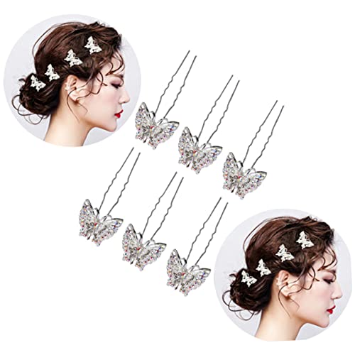 Baluue 6 Stück Diamant-haarnadeln Brautmode Kopfschmuck Accessoire Für Frauen von Baluue