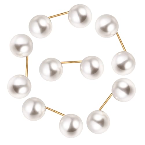 Baluue 6 Stück Teiliges Damen Sicherheitsnadeln Broschen mit Künstlichen Perlen Langlebige Metalllegierung Vielseitige Kleidungsschmuck accessoires für Kleider Schals und Röcke Glatte von Baluue