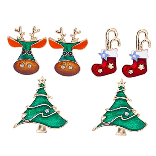 Baluue 6 Stück Teiliges Weihnachtsbroschen Reh Design aus Legiertem Material Sicherer Anstecker Langlebig und Vielseitig für Kleidung und Taschen Festlich Bunte Frauen Accessoires zu von Baluue