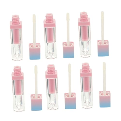 Baluue 6 Stücke Nachfüllbare Lip Gloss Rohre Farbverlauf Selbstgemacht Lipgloss Tuben für Lippenpflege Frei Transparent Klein für Persönliche Kosmetik von Baluue