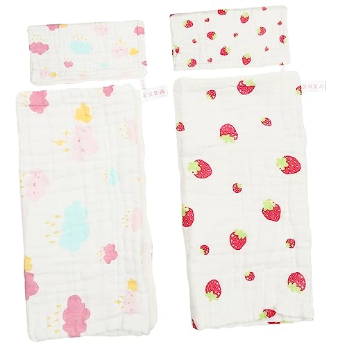 Baluue 4stücke Mullwaschlappen Saugfähige Waschlappen Handtücher Zum Waschen Gesichts Gesichtswaschtuch Waschbar von Baluue