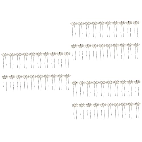 Baluue 60stücke Teiliges U-förmiges Haarnadel Zirkonia Für Braut Haarschmuck Elegante Gypsophila Haarspangen Für Hochzeiten Partys Und Besondere Anlässe von Baluue