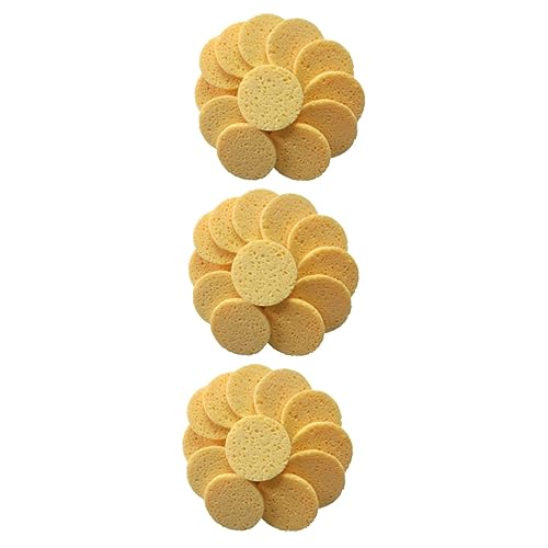 Baluue 60stücke Hautfreundliche Make-up Entferner Pads Zellulose Runde Gesichtsreinigungsschwämme Hautfarbe Für Sanfte Hautpflege Und Make-up Entfernung von Baluue