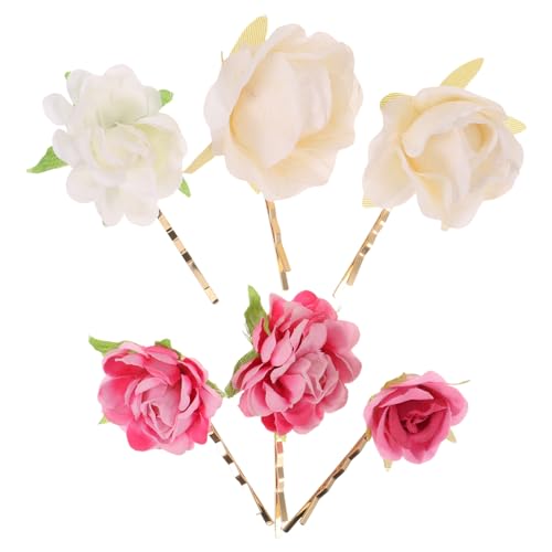 Baluue 6stücke Blumen Haarclips Boho Bang Clips Bobby Haarspangen Für Frauen Mädchen Strand Haar Zubehör Accessoires von Baluue