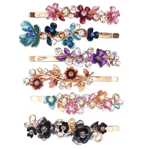 Baluue 6stücke Teiliges Retro Blumen Haarspangen Für Damen Metall Haarnadeln in Bunten Farben Perfektes Accessoire Für Hochzeiten Und Besondere Anlässe von Baluue