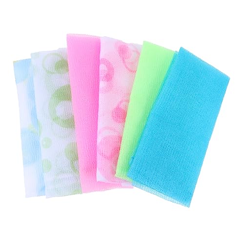 Baluue 6stücke Lange Badetücher Aus Nylon Für Körperpeeling Rückenpeelingtücher Und Duschpeelingtücher Zweiseitig Leicht Und Maschinenwaschbar von Baluue