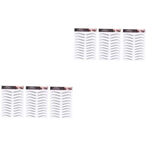 Baluue 6blätter Wasserdichte Augenbrauen Tattoos Imitation Augenbrauen Aufkleber Für Formgebung Einfach Zu Verwenden Wiederverwendbar von Baluue