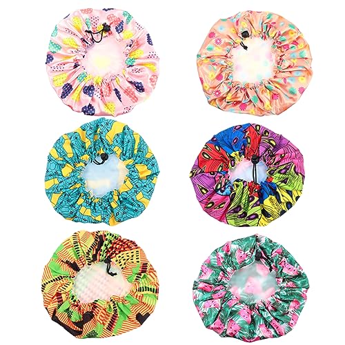 Baluue 6stücke Teiliges Verstellbare Mädchen Duschhaube Wasserdichtes Design Mit Niedlichen Mustern Baden Waschen Und Gesichtsreinigung Für Mädchen von Baluue