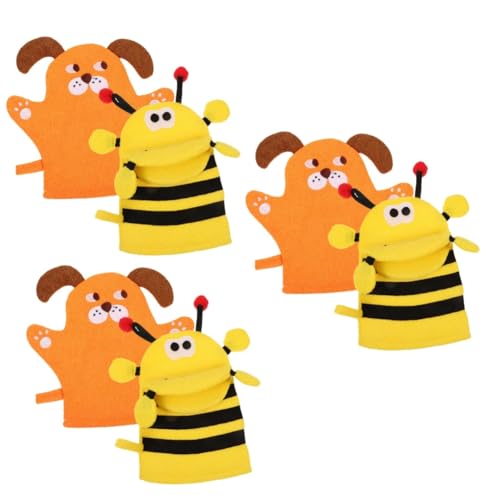 Baluue 6stücke Cartoon Körper Peelinghandschuhe Praktische Exfolier-mitts Für Mädchen Leicht Und Komfortabel Hautreinigung Beim Baden Niedlichem Bienen Und Bären-design von Baluue