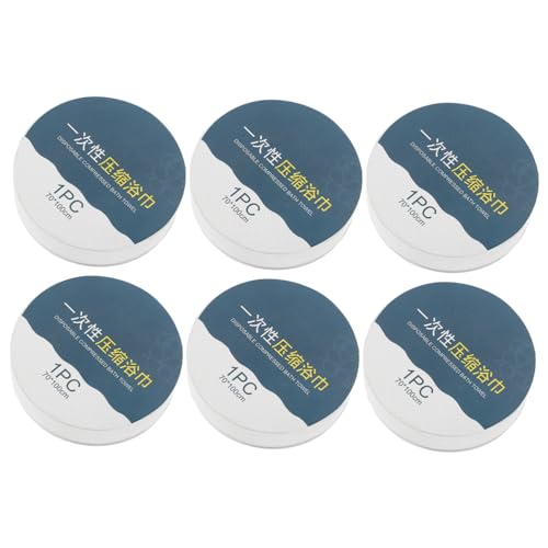 Baluue 6stücke Einmal-badetücher Aus Baumwolle Komprimiert Und Tragbar Für Reisen Und Outdoor-aktivitäten Farben Zufällig von Baluue