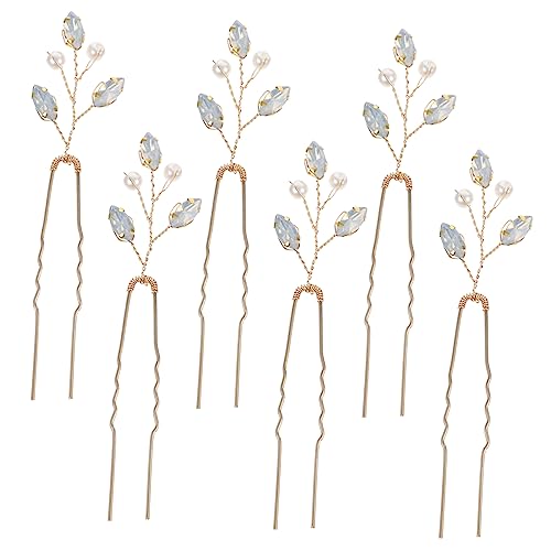 Baluue 6stücke Hochzeit Braut Haar Clips Strass Haarnadeln Braut Haar Stück Frauen Zubehör von Baluue