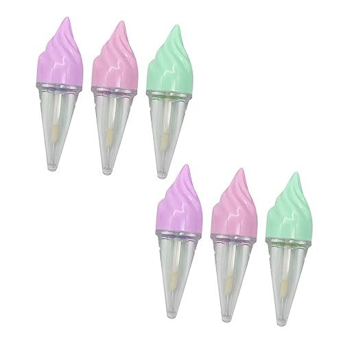 Baluue 6stücke Nachfüllbare Lip Gloss Tuben Leere Tragbare Behälter Für Lippenpflege Eiscreme Design Für Reisen Und Tägliche Anwendungen Farben Zufällig von Baluue