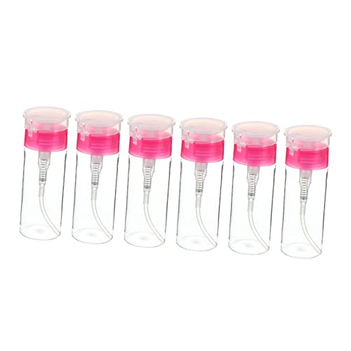 Baluue 6stücke Nagellackentferner Flaschen Push-down Dispenser Für Make-up Entferner Lotion Kosmetikflüssigkeiten Auslaufsicheres Pumpdesign Für Nagelkunst Und Make-up Transparent von Baluue