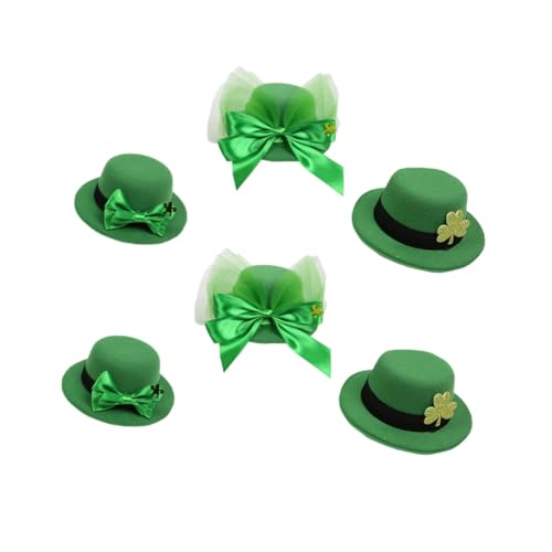 Baluue 6stücke St Patrick's Day Haarclips Grünes Headdrress Mit Bownot Und Hut-design Für Damen Party-accessoires Und Fotorequisiten Für Irische Festlichkeiten von Baluue