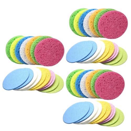 Baluue 75stücke Gesichtsreinigungsschwämme Aus Cellulose Runde Weiche Makeup-entfernungsschwämme Für Sanfte Hautreinigung Und Porentiefenreinigung Für Männer Und Kosmetikerinnen von Baluue