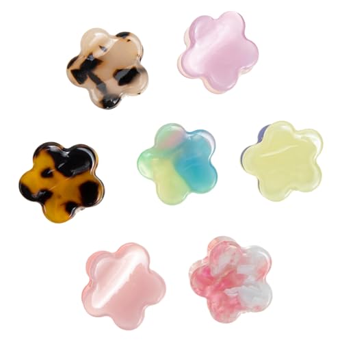 Baluue Kleine Blumen Haarspangen 7 Stück Für Mädchen Rutschfeste Haarklammern Aus Acryl in Gemischten Farben Haar Accessoires Für Geburtstagsfeiern Und Feiertage von Baluue