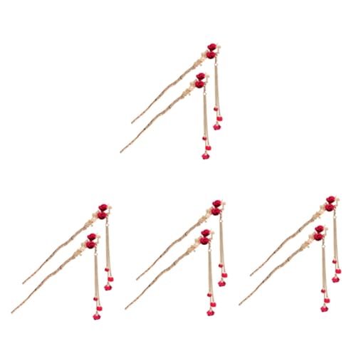 Baluue 8stücke Vintage Haarnadeln Mit Rosenmotiv Haarstäbchen Für Damen Für Hochsteckfrisuren Und Besondere Anlässe Haarschmuck von Baluue