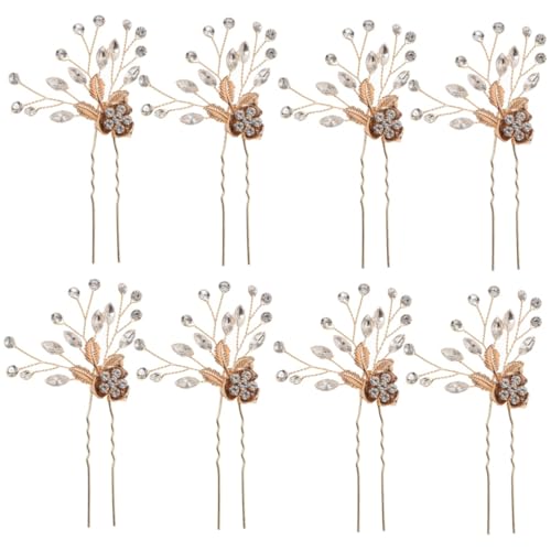 Baluue 8stücke Braut Haarnadeln Mit Strass Hochzeits-haarspangen Für Damen Vielseitige Haaraccessoires Für Verschiedene Frisuren Goldfarben Handgefertigt Baluue 8stücke Braut Haarnadeln Mit Strass Hochzeits-haarspangen Für Damen Vielseitige Haaraccessoires Für Verschiedene Frisuren Goldfarben Handgefertigt von Baluue