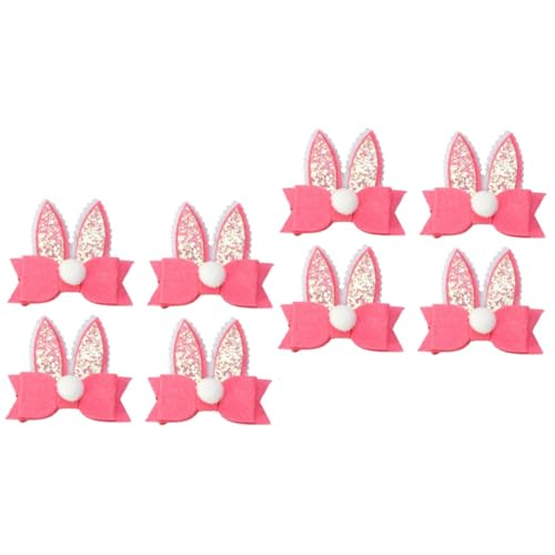 Baluue 8stücke Hasenohren Haarspangen Mit Schleife Niedliche Kopfbedeckung Für Junge Mädchen Für Ostern Und Festliche Anlässe Haarschmuck Für Mädchen Farbton von Baluue