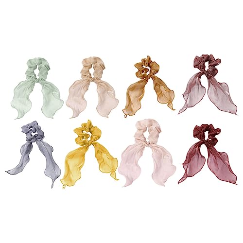 Baluue 8stücke Hochwertige Elastische Haargummis Mit Ribbons Kreative Und Haarschmuck Für Damen Für Alltag Und Für Ponytails Und Frisuren von Baluue