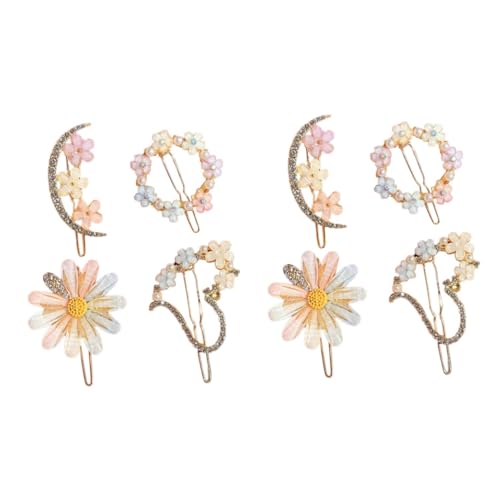 Baluue 8stücke Rhinestone Haarspangen Blumen Haarschmuck Für Haaraccessoires Für Verschiedene Anlässe Leicht Und Zu Tragen von Baluue