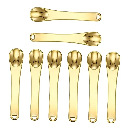 Baluue 8stücke Metall Kosmetiklöffel Augencreme Gesichtsmaske Hautpflege Tool Creme Löffel Make-up Zubehör von Baluue