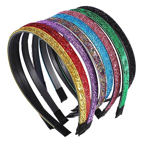 Baluue 8stücke Glitzer-stirnband Für Junge Mädchen Mädchen Aus Kunststoff Glitzerverzierung Für Festival Urlaub Partei Langlebig Und Robust von Baluue