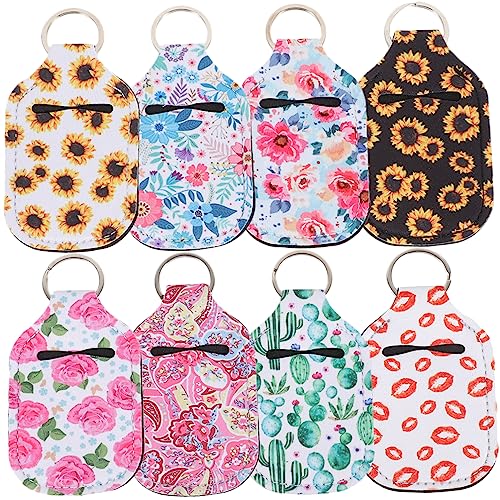 Baluue 8stücke Pack Flaschenhüllen Mit Schlüsselring Lotionflaschen-schlüsselanhängerträger Lippenstifthalter Reiseflaschenhülle Praktisch Für Täglichen Gebrauch von Baluue