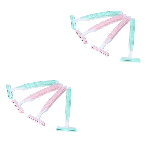 Baluue 8stücke Damen Rasierer Mit Doppel- Für Achseln Und Körperhaare Ergonomischer Griff Schützende Kissen Für Sanftes Rasieren Grün von Baluue