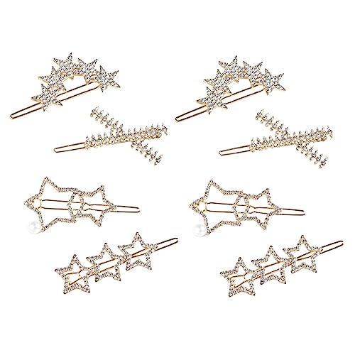 Baluue 8stücke Kopfschmuck Damen Haarspange Strass Dekoration Haar Clip Shiny Design Für Hochzeit Party Brautschmuck von Baluue