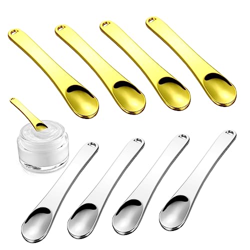 Baluue 8stücke Metall Gesichtsspatel Für Creme Maske Mischen Löffel Make-up Scoops Kosmetikspatel Schönheitswerkzeuge Hautpflege Tools von Baluue