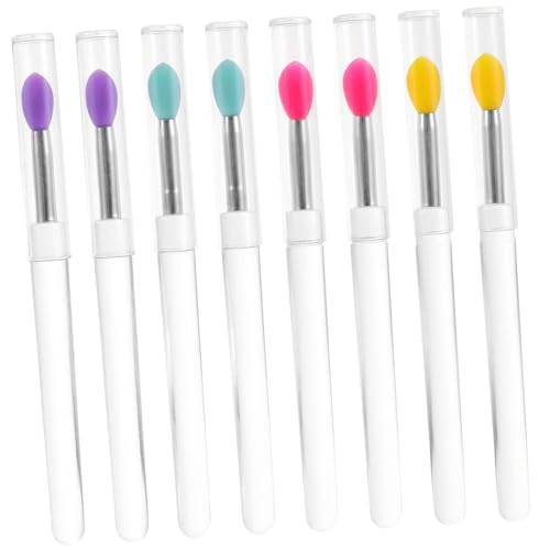 Baluue 8stücke Teiliges Silikon Lippenpinsel Mit Staubschutzdeckel Wiederverwendbare Makeup-werkzeuge Für Lippenmaske Lippenstift Lidschatten Und Gloss Für Tägliches Und von Baluue