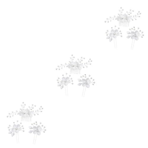 Baluue 9stücke Teiliges Set Haarkämme Und Haarnadeln Mit Perlen Und Kristallen Handgemachter Brautschmuck Für Hochzeiten Abschlussbälle Und Besondere Anlässe von Baluue