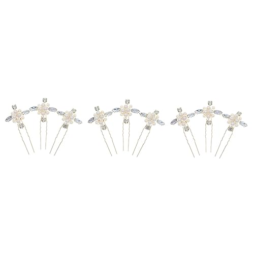 Baluue 9stücke Teiliges Set Wasserdiamant Blumen Haarnadeln Für Bräute Und Damen Eleganter Haarschmuck Für Hochzeiten Abende Und Besondere Anlässe von Baluue
