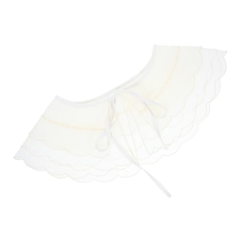 Baluue Abnehmbare Damen Spitzen krageneinsatz aus Baumwolle Weicher Blusenkragen einsatz Falscher Kragen für Stilvolle Outfits Vielseitig Verwendbar für Arbeit Partys und Alltag Einfache von Baluue