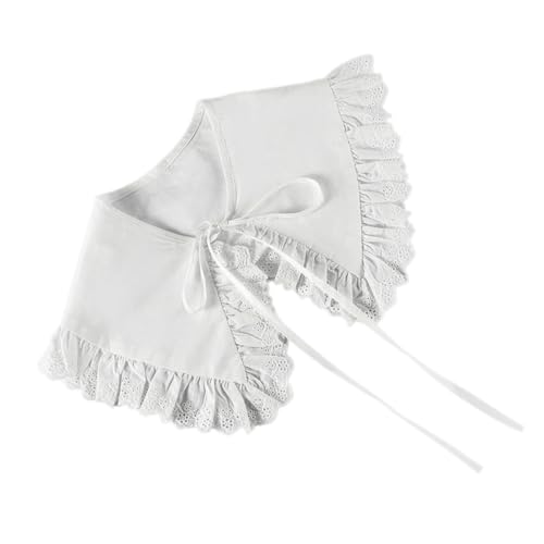 Baluue Abnehmbare Spitzen Fake Collar Damen Spitzenkragen mit Baumwollstickerei Atmungsaktiv und Hautfreundlich Verziert Blusen und Oberteile für Kleider Pullover Jacken Eleganter von Baluue