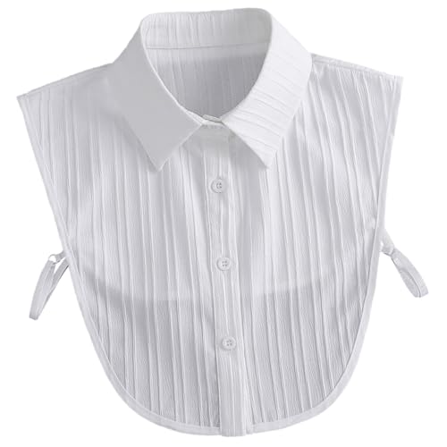 Baluue Abnehmbarer Fake kragen Damen Baumwolle Eleganter Kurz Blusenkragen Schlichtes Design Modisches Accessoire Für Büro Freizeit von Baluue