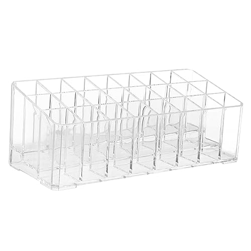 Baluue Acryl Lippenstifthalter Organizer Transparente Aufbewahrungsbox Kosmetikständer Mit Fächern Für Lippenstifte Und Lipgloss Schminkenbox von Baluue