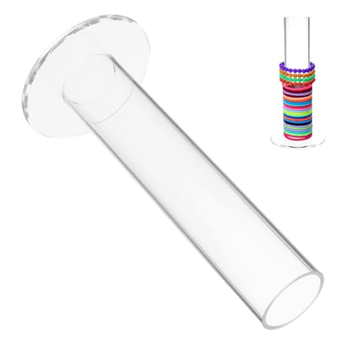 Baluue Acryl Scrunchie Halter Organizer Transparenter Haarband Ständer Platzsparend Langlebig für Haargummis Armbänder Schmuck Praktischer Display Halter für Mädchen und Damen von Baluue