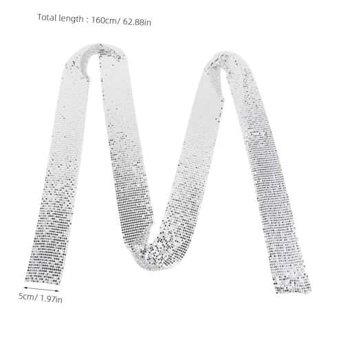 Baluue Aluminiumkette Halskette Damen Lang Schlicht Modisch Leicht Kreativ Vielseitig als Halstuch und Schmuck in Silber für Party Alltag von Baluue